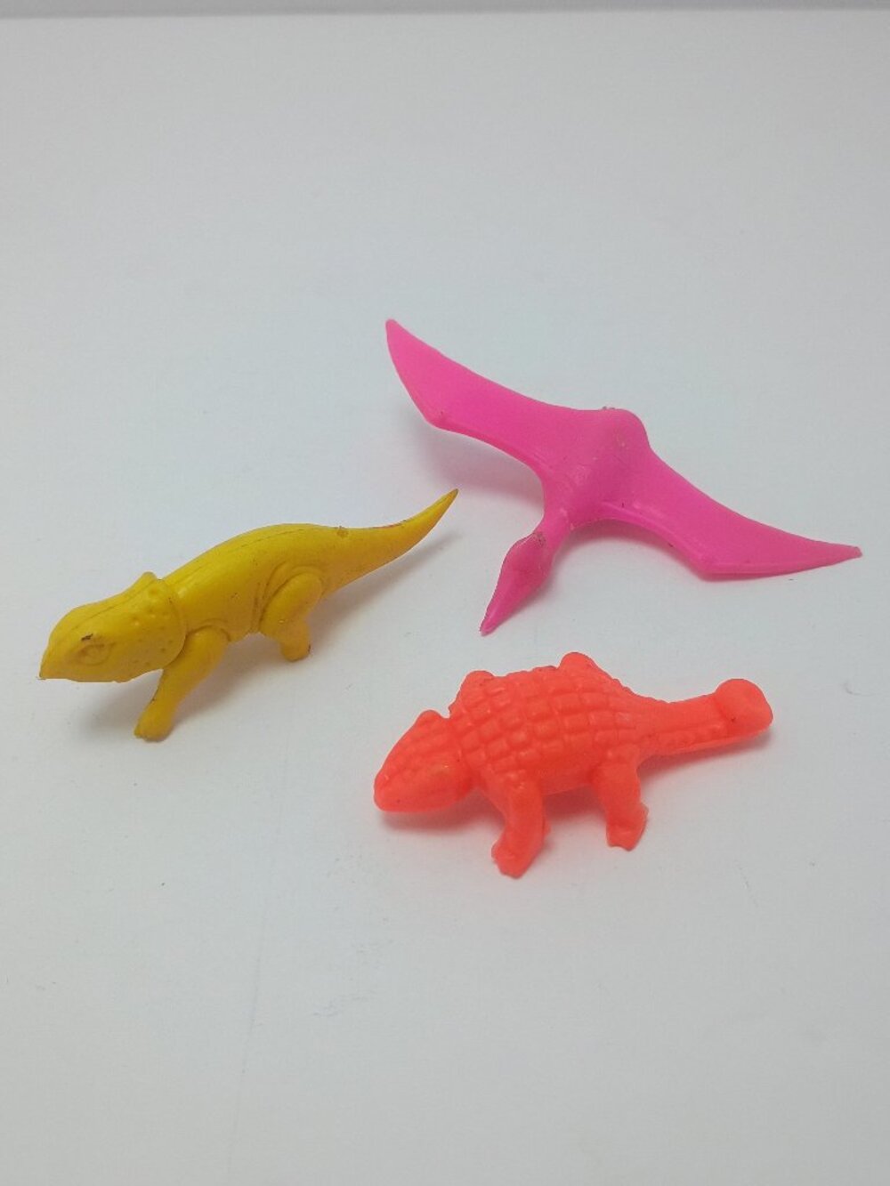 Retro Mini MPC Prehistoric Dinosaur Learning Toy Figurines Lot of 3